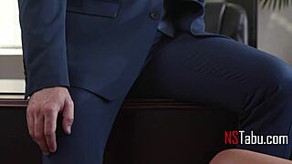 submissive office pet swallows her way up the company ladder