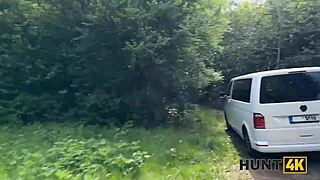 Hunt4k! Cuck Watches Shaved Girlfriend's Wild Car Ride!
