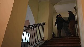 Laura quest winter outdoor flashing tease?