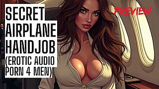 secret public airplane handjob with dirty talk audio tease