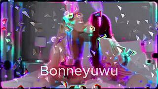 bonneyuwu masturbates in black skirt yellow panties