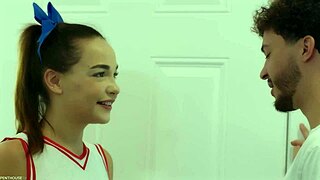 mmm cute cheerleader risa gags hard on cock then rides cowgirl steamy