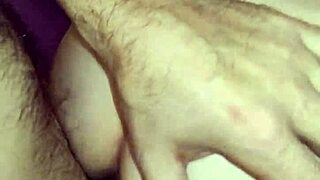 russian milf in stockings rides husband's big cock in homemade couple action