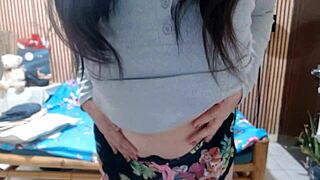 Skype Stranger Tease Turns Into Wild Webcam Belly Play