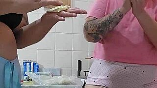 naughty husband calls big assed helper for house teasing