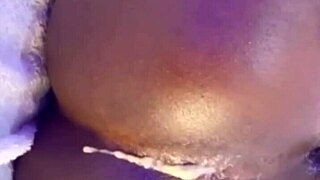 Stretching gaping asshole deep outdoor anal creampie