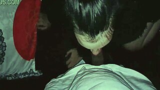 SWEET Latina Sucks Homemade BIG BLACK COCK Deep!