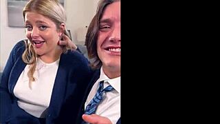 inexperienced besties share hard cock in college uniform foursome