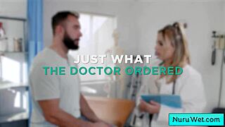 sexy petite blonde teen masseuse anna claire clouds preps wet nuru massage pounding