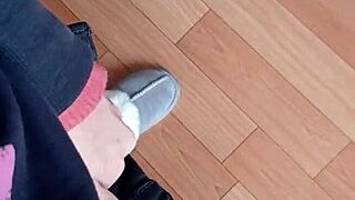 office colleague and i risk mutual masturbation orgasms in skirts