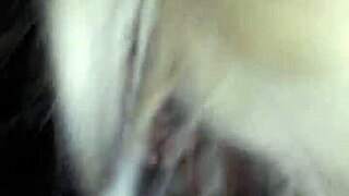 White slut deepthroats black cock