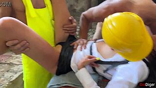 wanna join three guys pounding one skinny slut in abandoned house orgy?