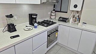 A Plumber Forces Beautiful Colombian Dilan Clavijo to Swallow His Massive Cum Load!