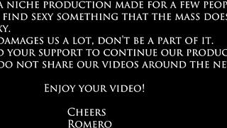 Blonde and brunette lesbians battle in tits massage scissoring sex fight.