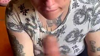 blonde latina slut pukes and swallows double cum load!