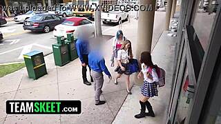 Snobby Cheerleader Fucked Hard By Guard After Shoplifting Lip Gloss Sloppy Blowjob