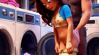 laundry anal pounding milf creampie