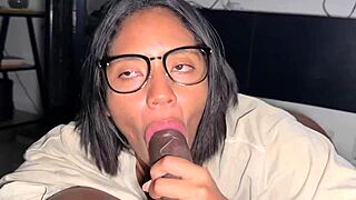 bbc stretches this tiny 18yo mouth wide open pov