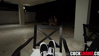 Cuck hubby watches Jessie Rogers fuck huge BBC rough.