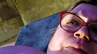 curvy bbw amateur masturbates with dildo solo