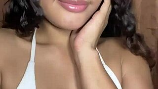 innocent miniskirt girl tenderly fingers her soft pussy