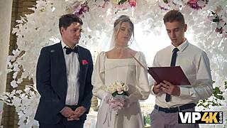 imagine bride's anal creampie while wedding guests watch her