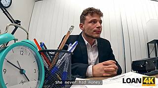 caught cheating wife seduces boss with fingering in stockings at the office