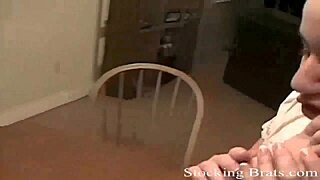 stocking toe licking makes her pussy drip wet