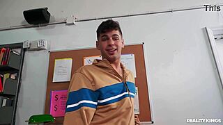 College Bookworm Ballerina Gets Lucky Library Pounding