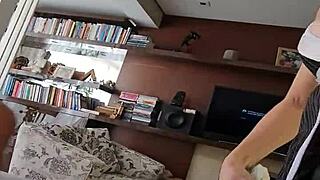 cute blonde milf maid alineflavio teases in homemade couple update