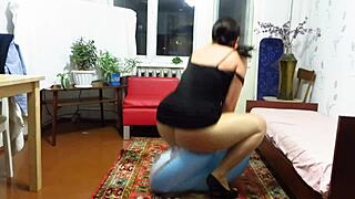 milf looner blows up beach ball in pantyhose fetish 😍🔥