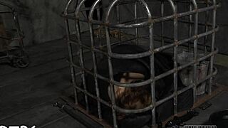 Her tight pussy screams in pain from brutal facial punishment game!