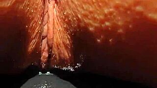 maturemons grinds big pussy lips on steaming hot meatbox