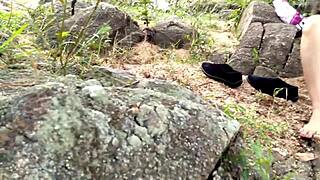 stepmom seduced in fields while dad watches - desi public orgasm creampie