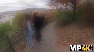 czech babe cheats with old friend while cuckold watches pov pickup