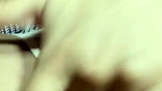 innocent miniskirt girl tenderly fingers her soft pussy