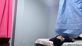 dirty peruvian nurse's wet shaved pussy takes surprise cock treatment