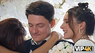 imagine bride's anal creampie while wedding guests watch her