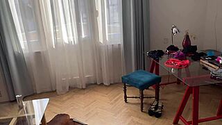 lingerie models threesome backstage deepthroat doggystyle