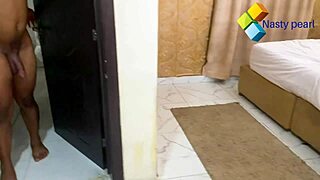 hotel cleaner sees my naked big cock so i fuck her wet pussy to balance culture