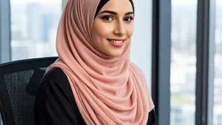 arab milf in office gets wet pussy fucked deep for cash