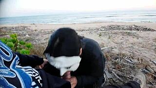 summer coming let's do beach anal creampie fuck