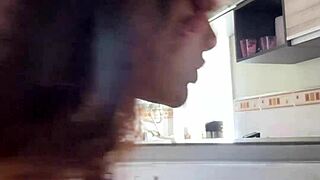 chubby latina housewife cooks jiggling fat belly big ass in panties