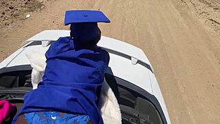petite ebony class hoe deepthroats bbc in public car after graduation