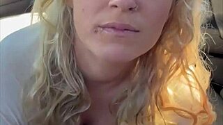 Blonde hooker deepthroats bbbj then bent over bareback with ass cumshot