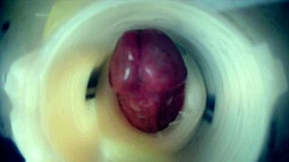 Watch my dick pulse inside with endoscopic double creampie view