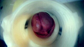 Watch my dick pulse inside with endoscopic double creampie view