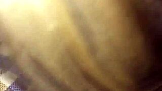 mature blonde pleasures young guy outdoors