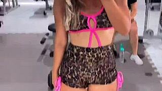 luana aciolli workouts in TINY shorts pure gym EXHIBITIONISM