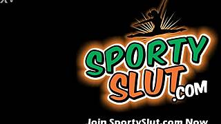 Latina's Huge Tits and Puffy Cameltoe in Yoga Spandex